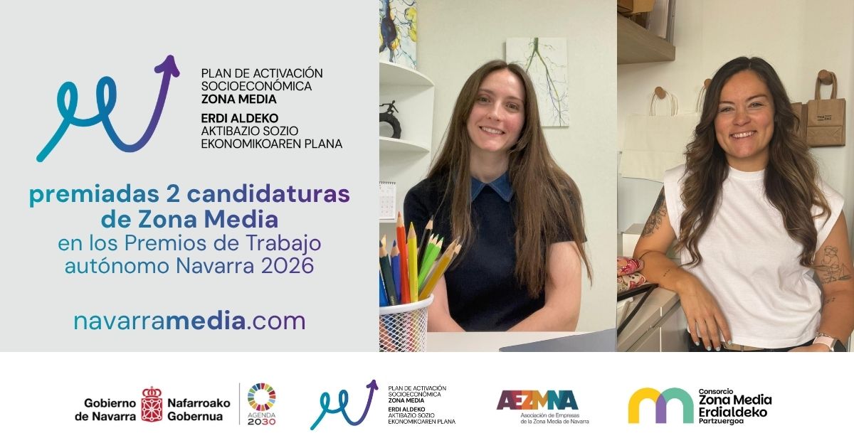 2 candidaturas de zona media premiadas en los premios al trabajo autónomo de navarra 2026