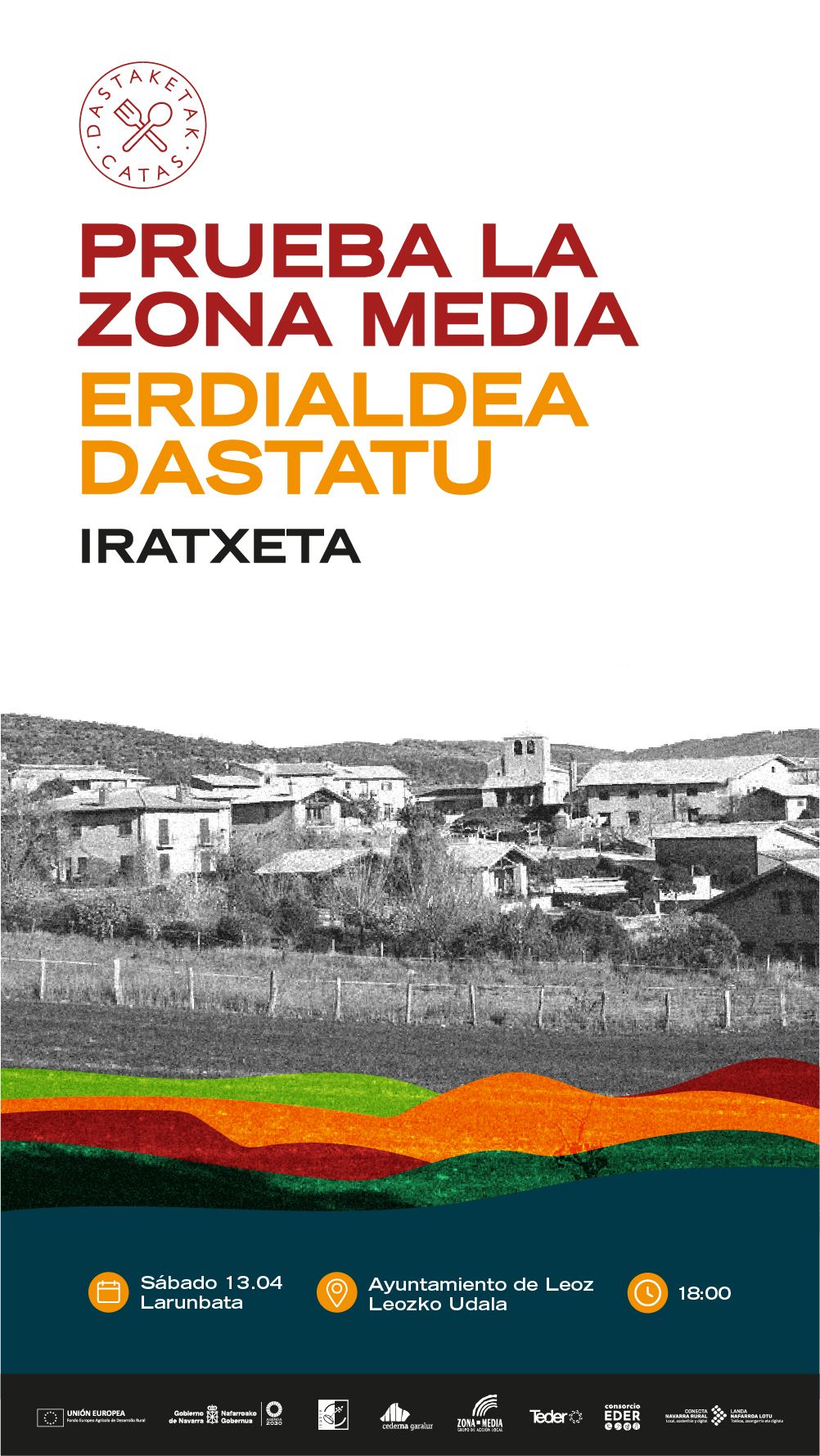 información sobre la cata de producto local el 13 de abril de 2024 en Iratxeta