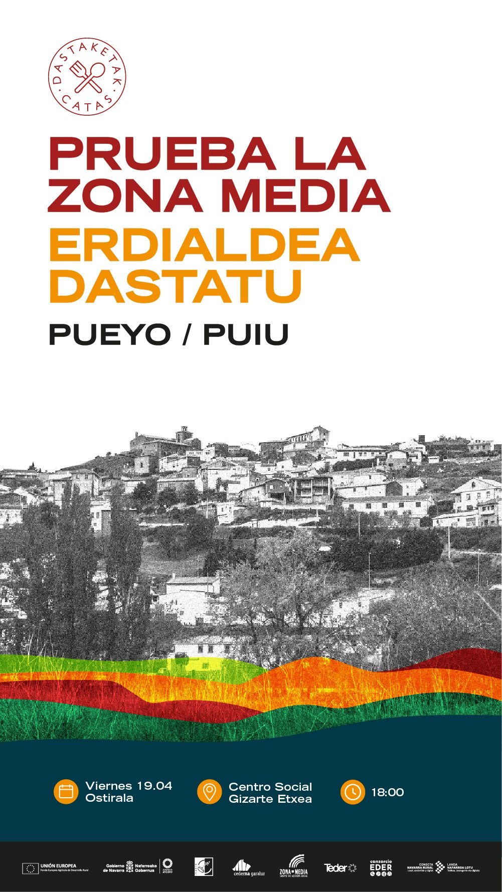 información sobre la cata de producto local del 19 de abril de 2024 en Pueyo/Puiu