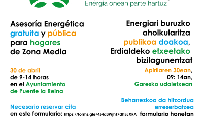 Asesoramiento energético para familias este viernes en Puente la Reina/Gares