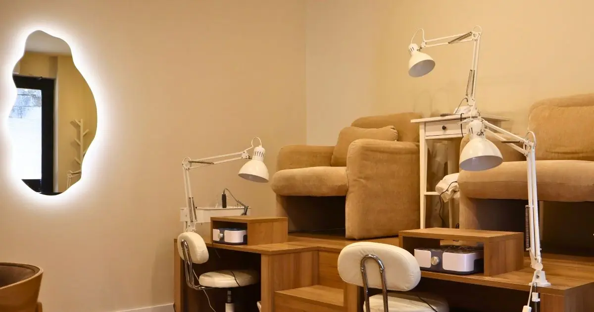 zona de pedicura en ln nails and beauty olite