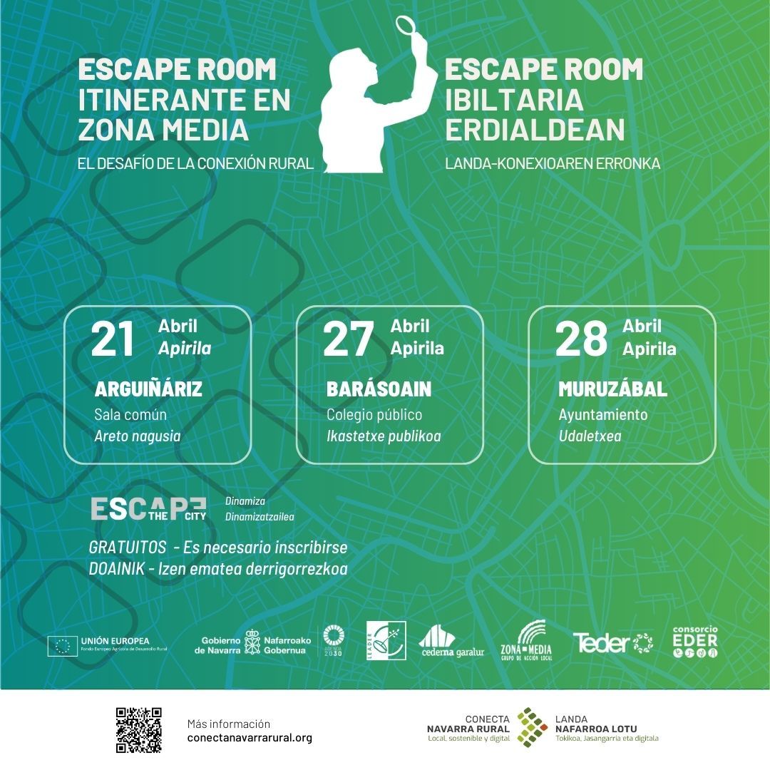 nuevas ediciones de Escape Room itinerante en la Zona Media dentro del proyecto Conecta Navarra Rural