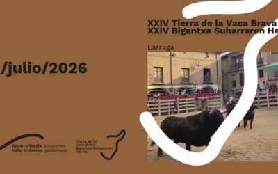 Tierra de la vaca brava en Larraga el 25 de julio
